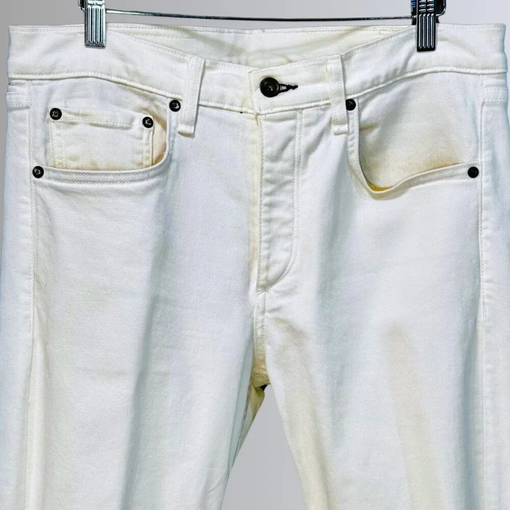 rag & bone Men's White Extra-Slim Jeans - 32